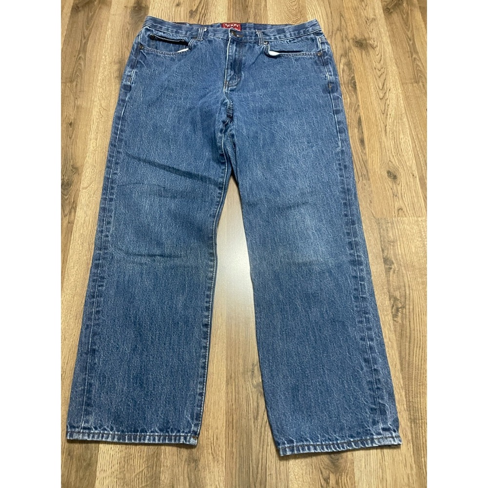 CHAPS Jeans, Men's Size 36x30, Blue, Denim, Straight Leg, 5-Pockets, Dark Wash